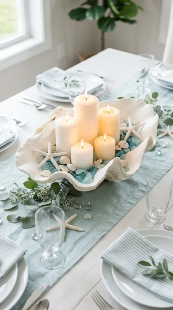 seashell candle holder ideas