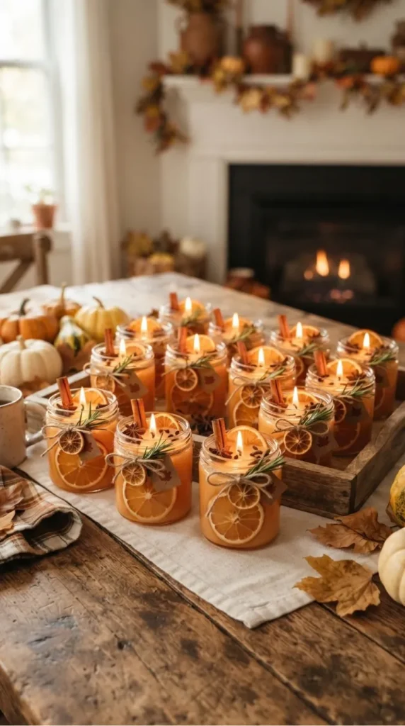 thanksgiving candle favor ideas