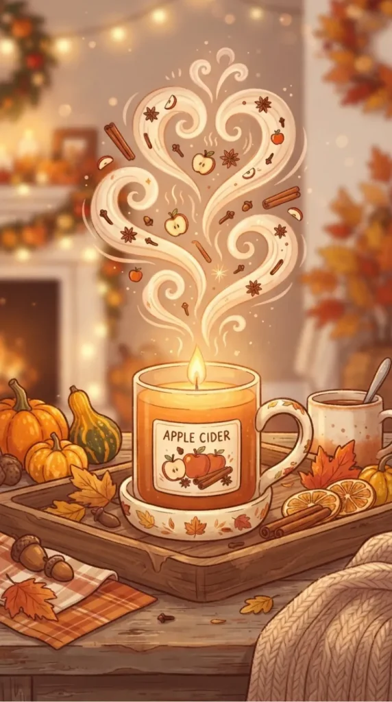 Thanksgiving candle illustration ideas