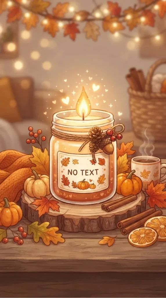 Thanksgiving candle illustration ideas