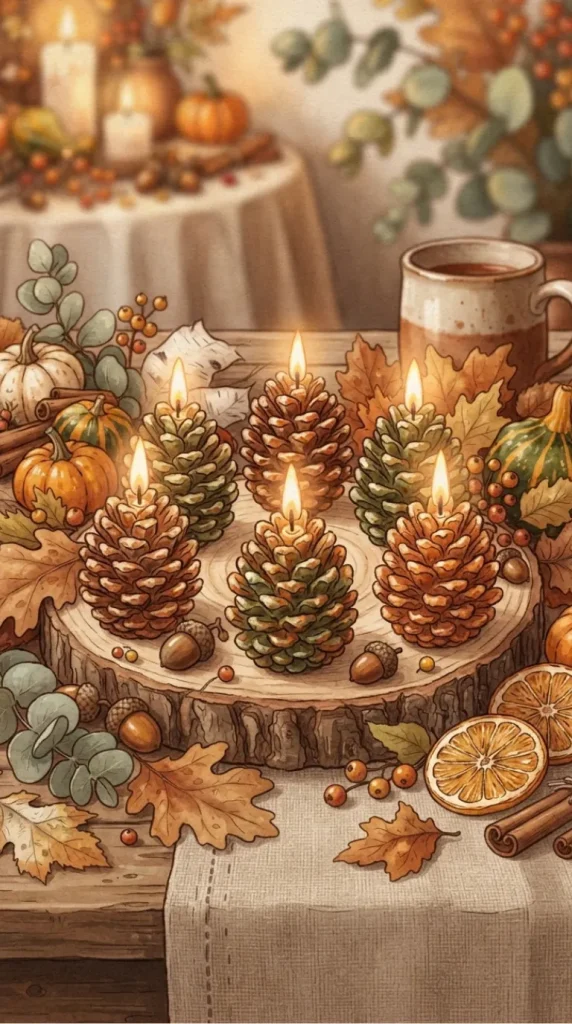 Thanksgiving candle illustration ideas