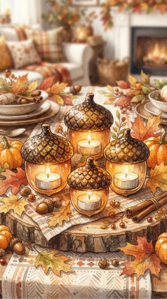 Thanksgiving candle illustration ideas