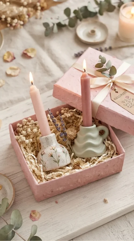 air-dry clay candle gift ideas