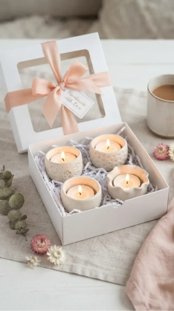 air-dry clay candle gift ideas