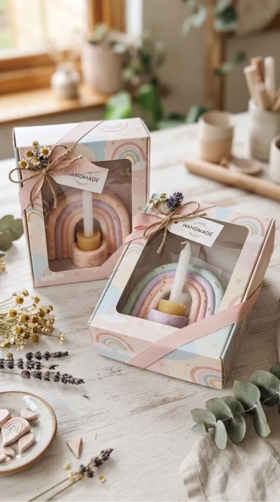 air-dry clay candle gift ideas