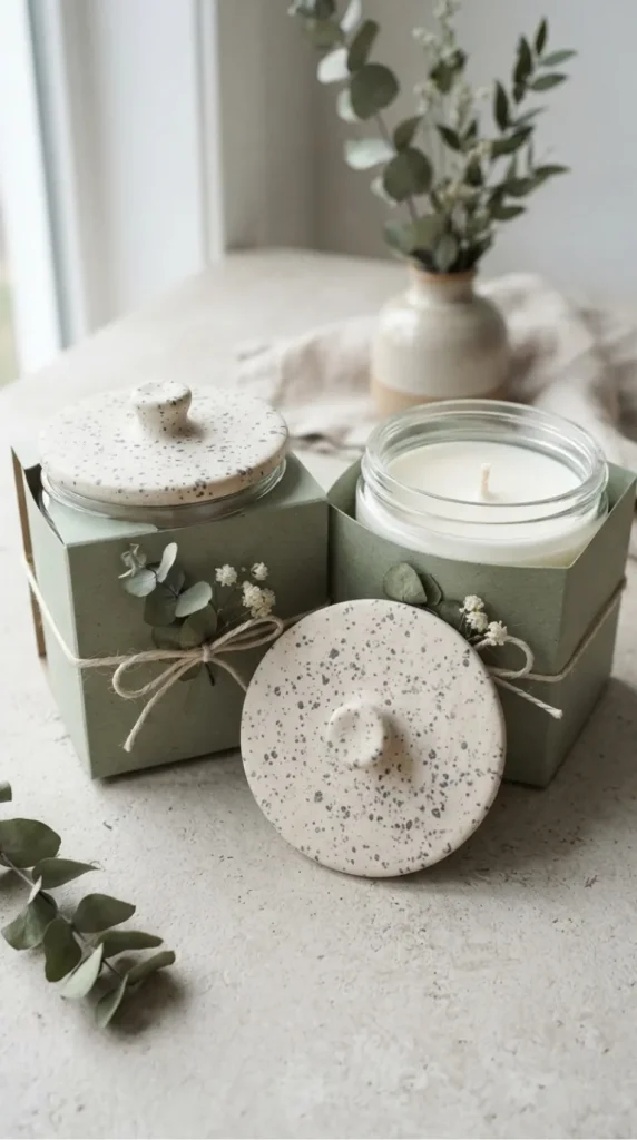air-dry clay candle gift ideas