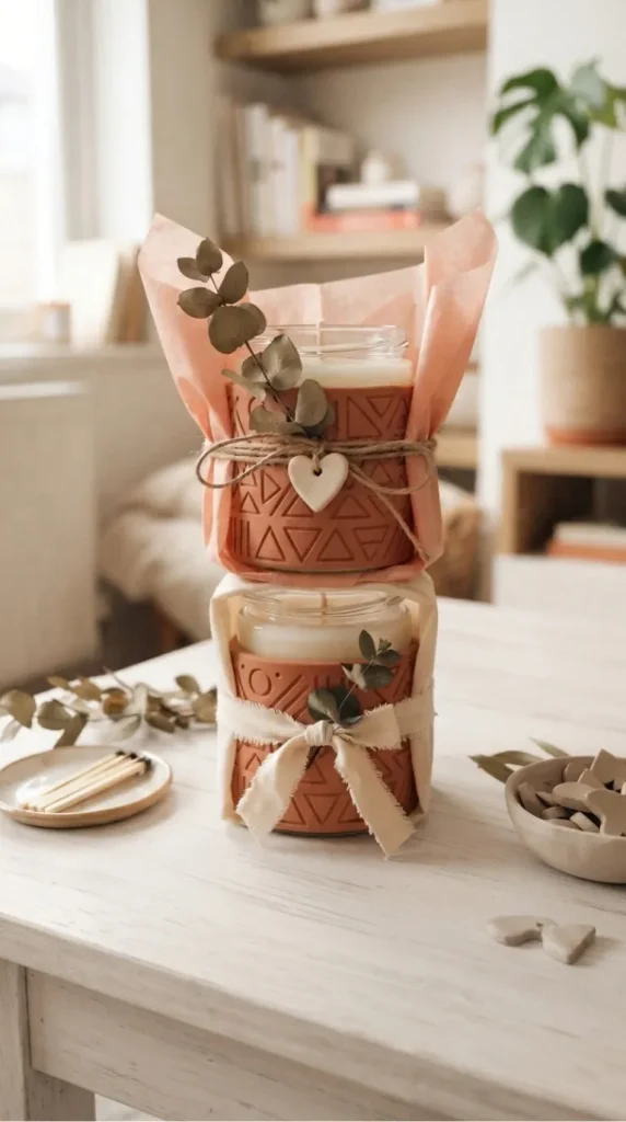 air-dry clay candle gift ideas