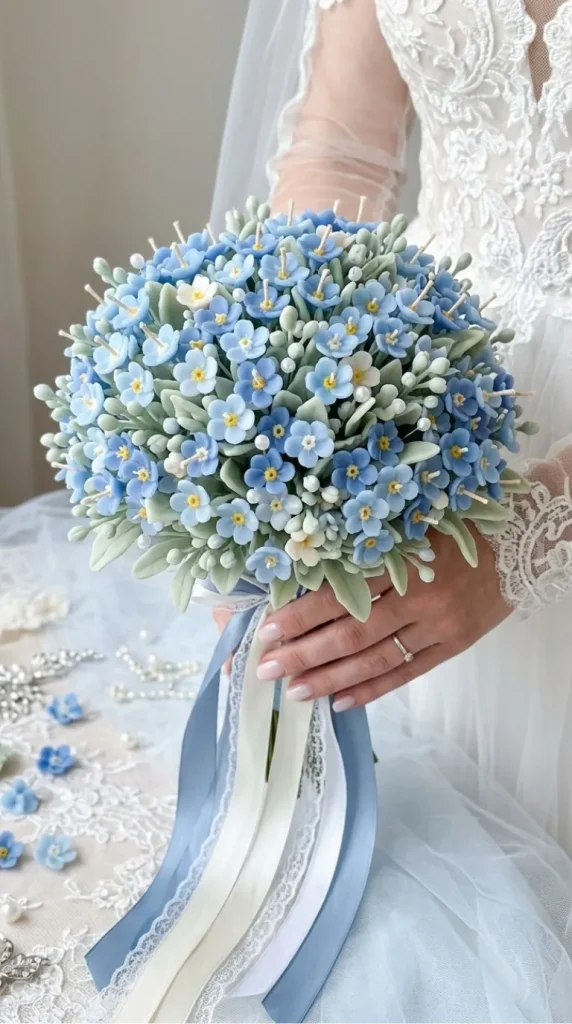Blue candle bouquet ideas