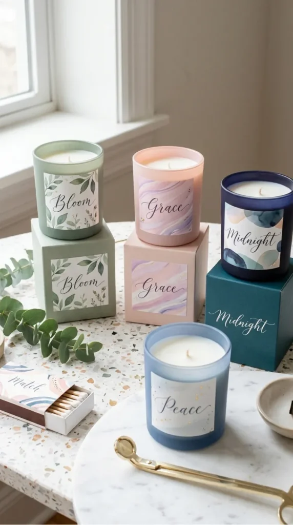 candle label artwork ideas