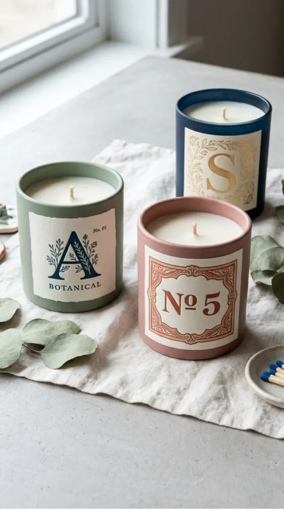 candle label artwork ideas