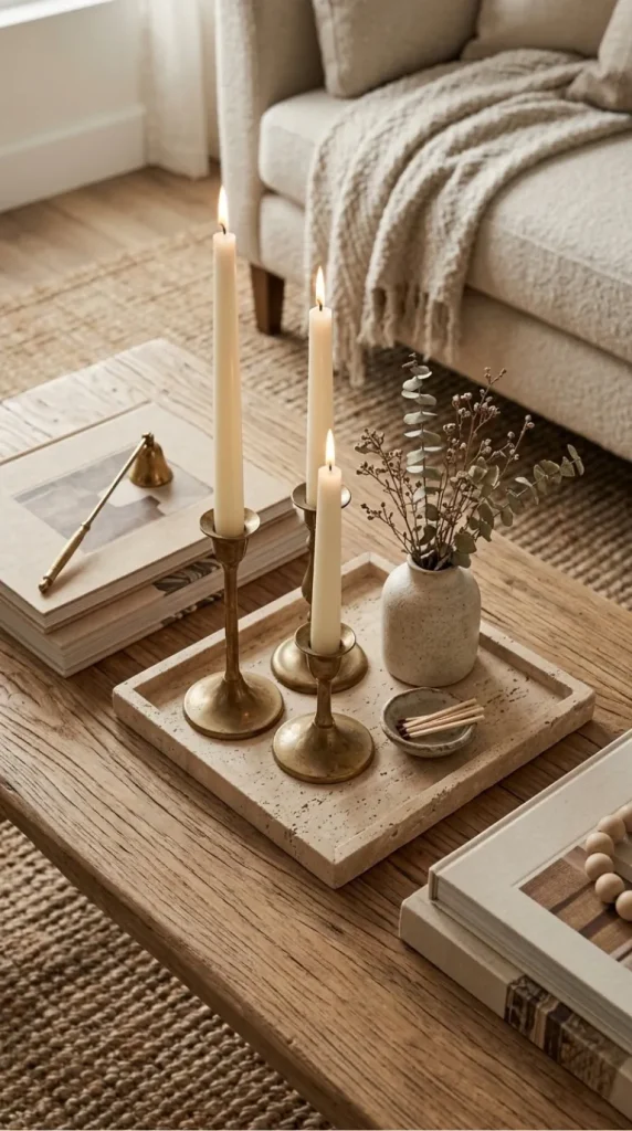 coffee table candle centerpiece ideas
