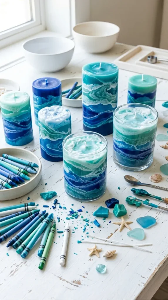 Crayon paint candle ideas
