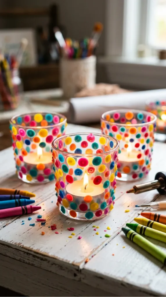 Crayon paint candle ideas