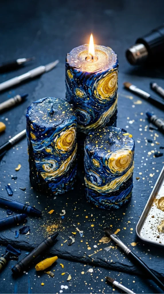 Crayon paint candle ideas