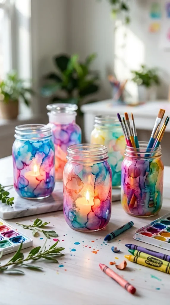 Crayon paint candle ideas