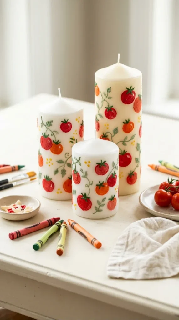 Crayon paint candle ideas