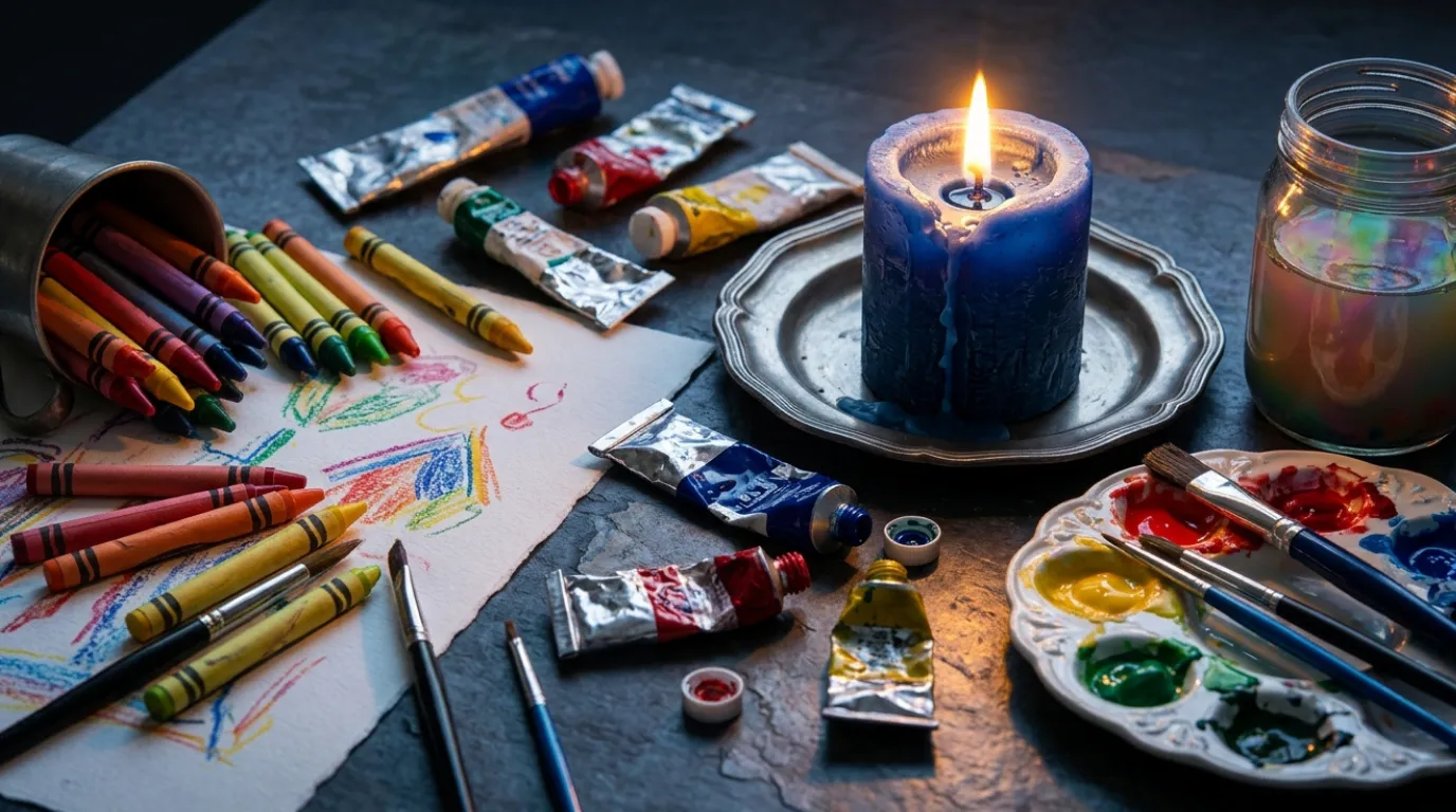 Crayon paint candle ideas