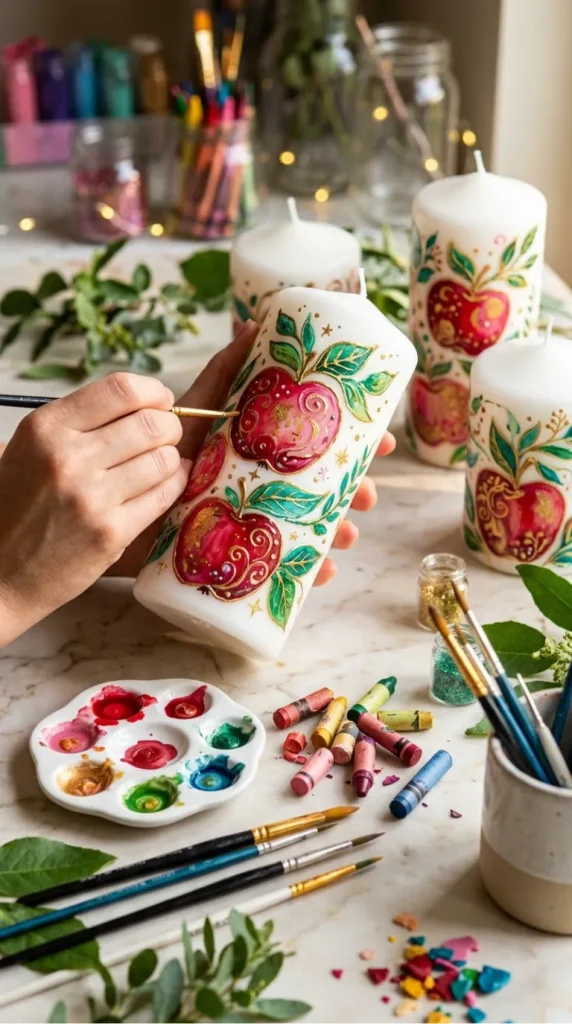 Crayon paint candle ideas