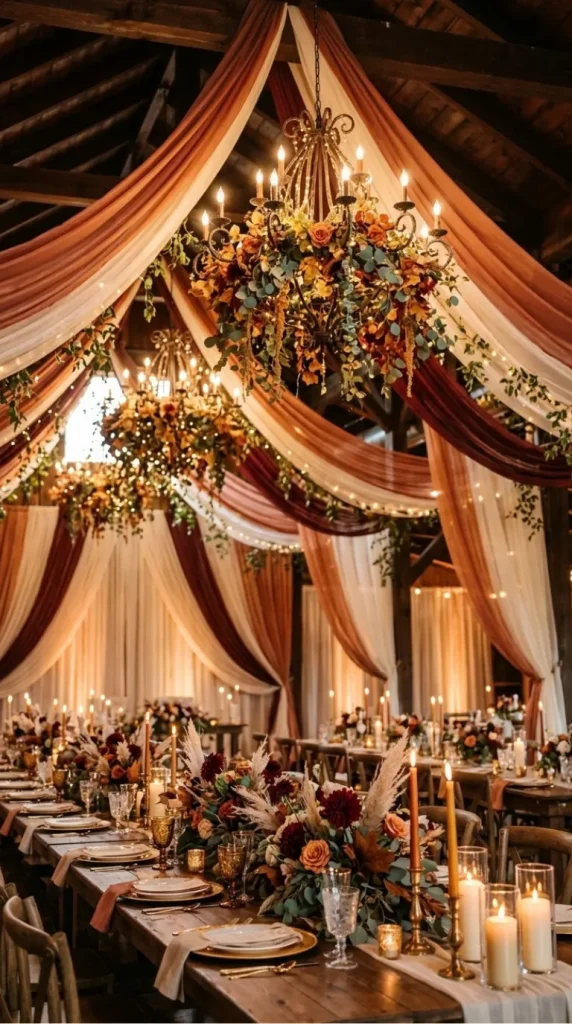 fall wedding candle centerpiece ideas