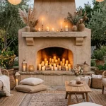 19 Outdoor Candle Fireplace Ideas to Light Up Your Backyard Outdoor candle fireplace ideas