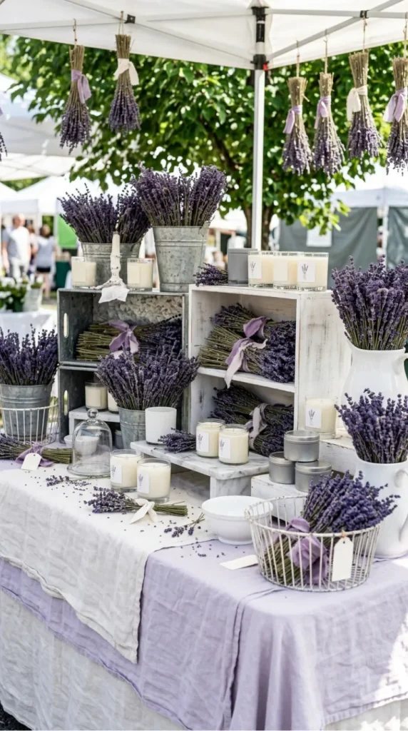 outdoor candle market display
