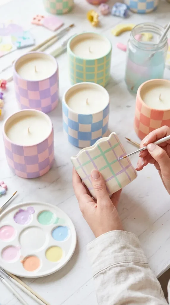 pottery candle painting ideas