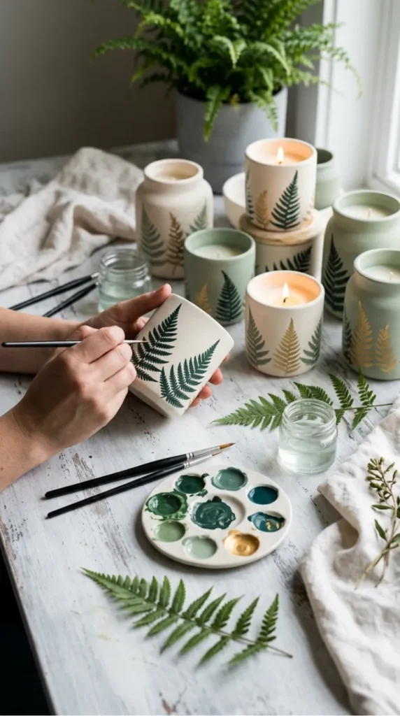 pottery candle painting ideas