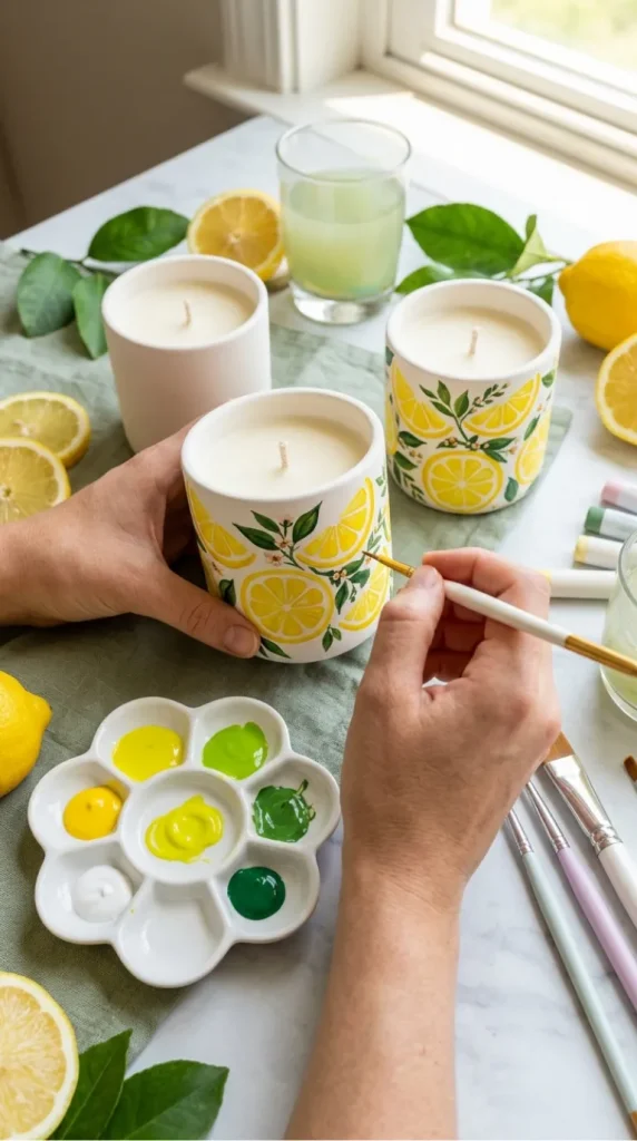 pottery candle painting ideas