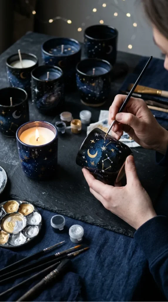pottery candle painting ideas