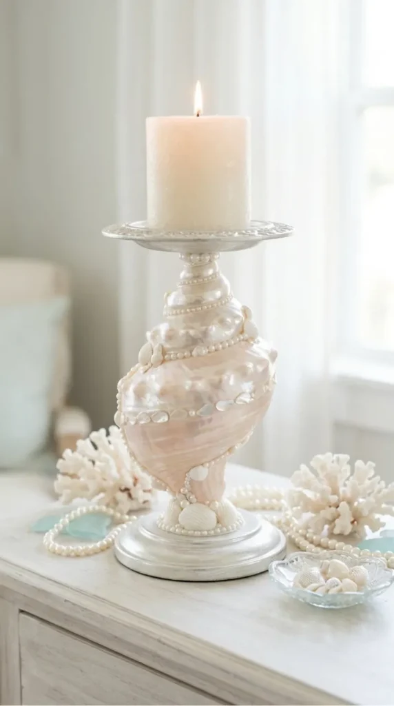 seashell candle holder ideas