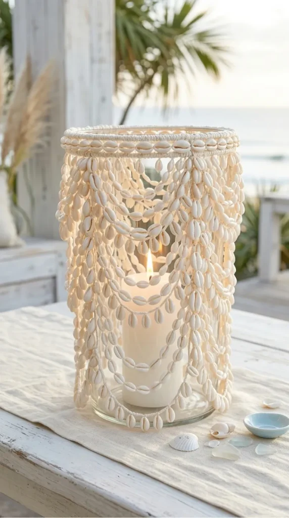 seashell candle holder ideas