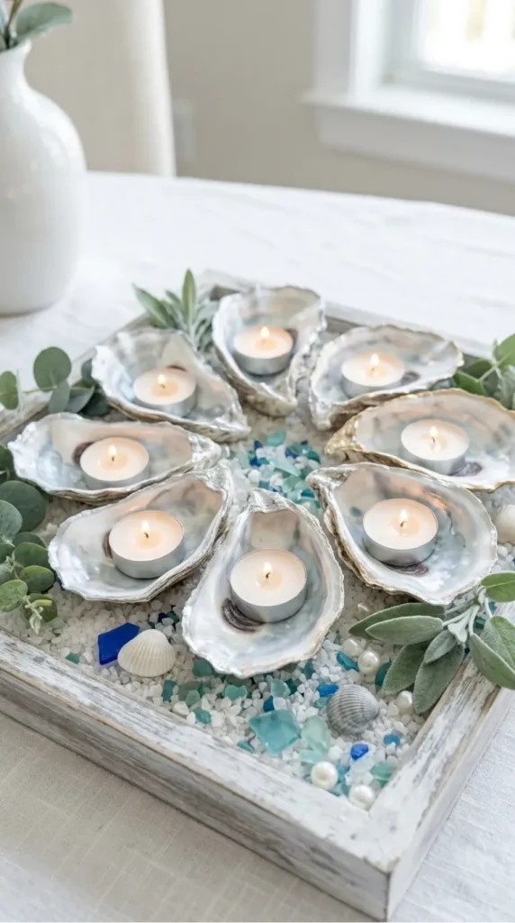 seashell candle holder ideas