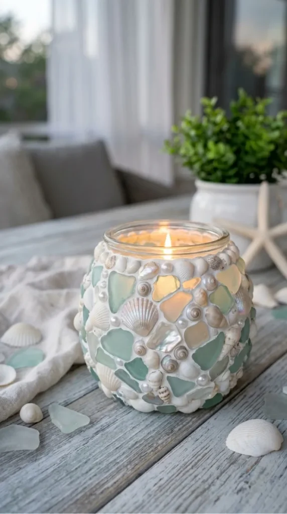 seashell candle holder ideas