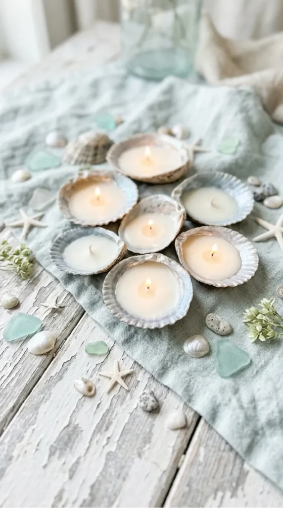 seashell candle holder ideas