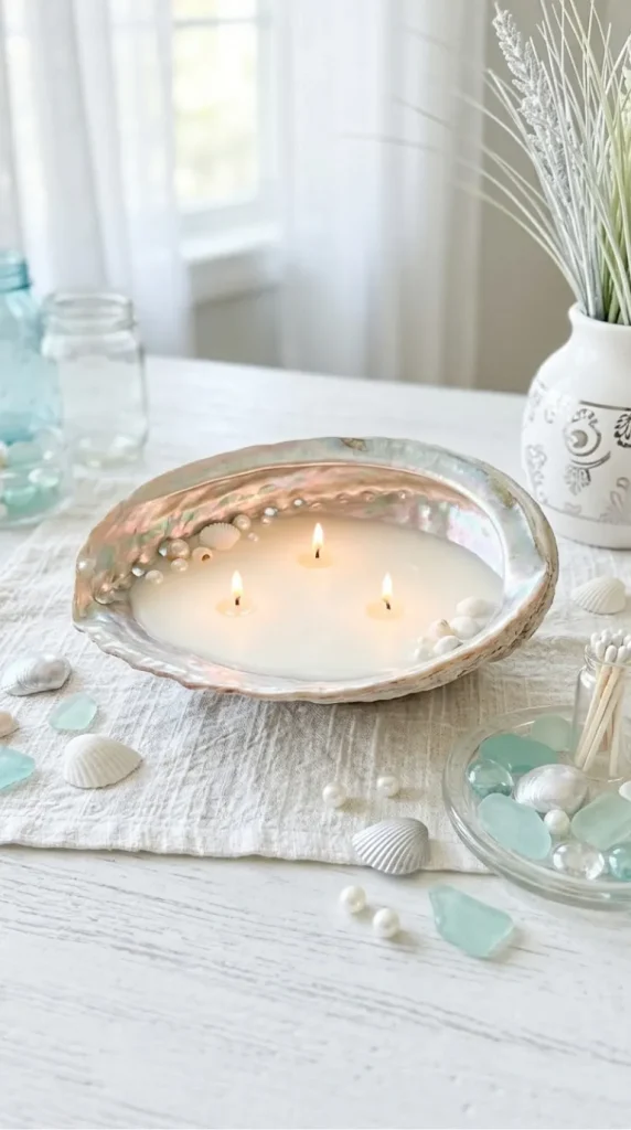 seashell candle holder ideas