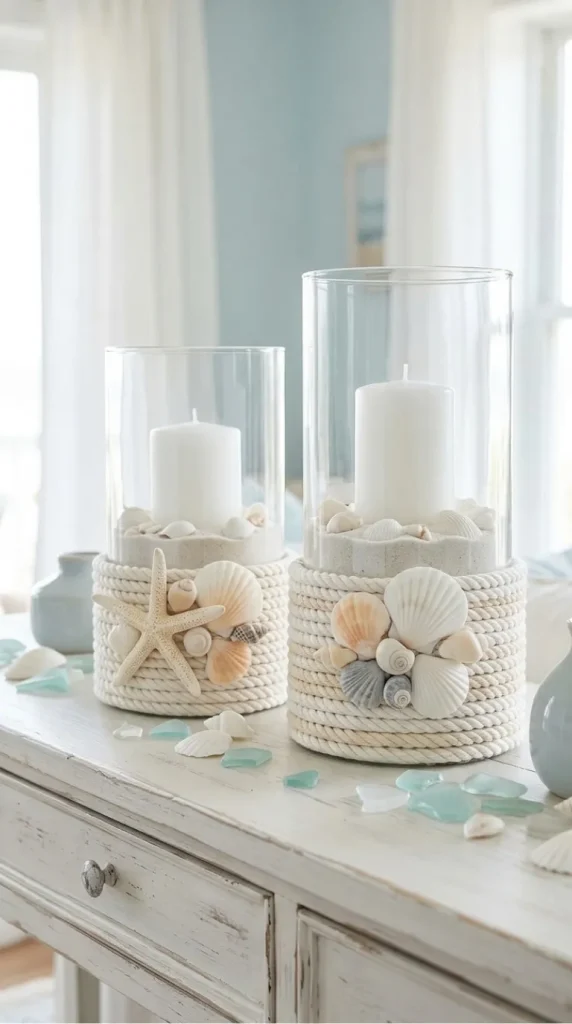seashell candle holder ideas