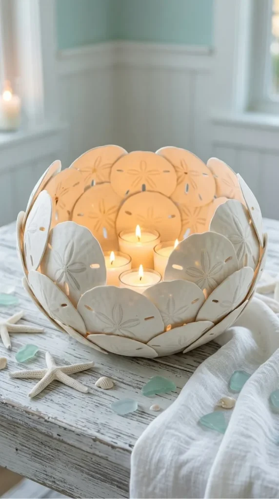 seashell candle holder ideas