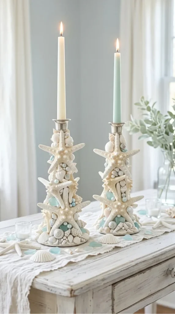 seashell candle holder ideas