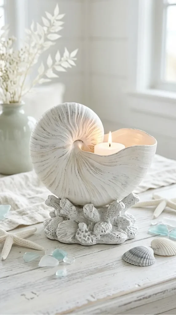 seashell candle holder ideas