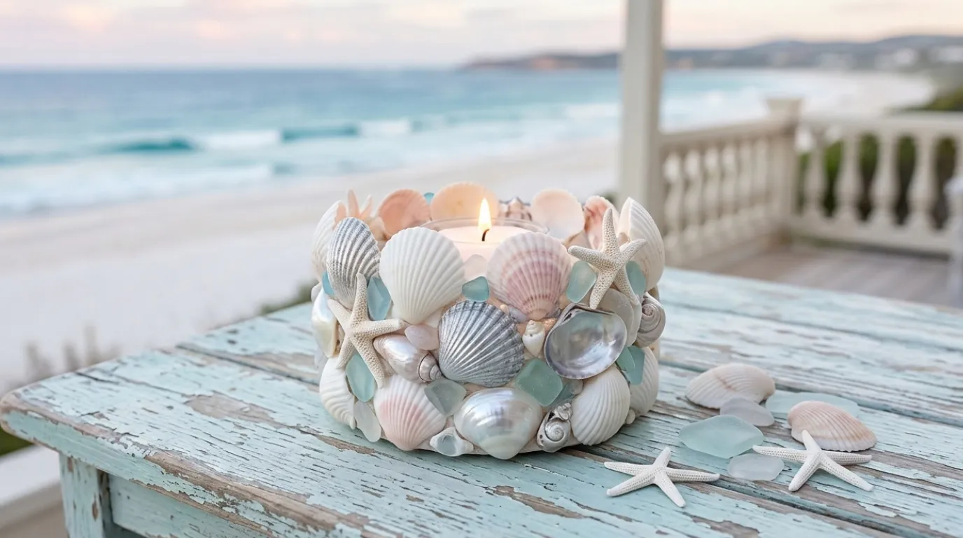 seashell candle holder ideas