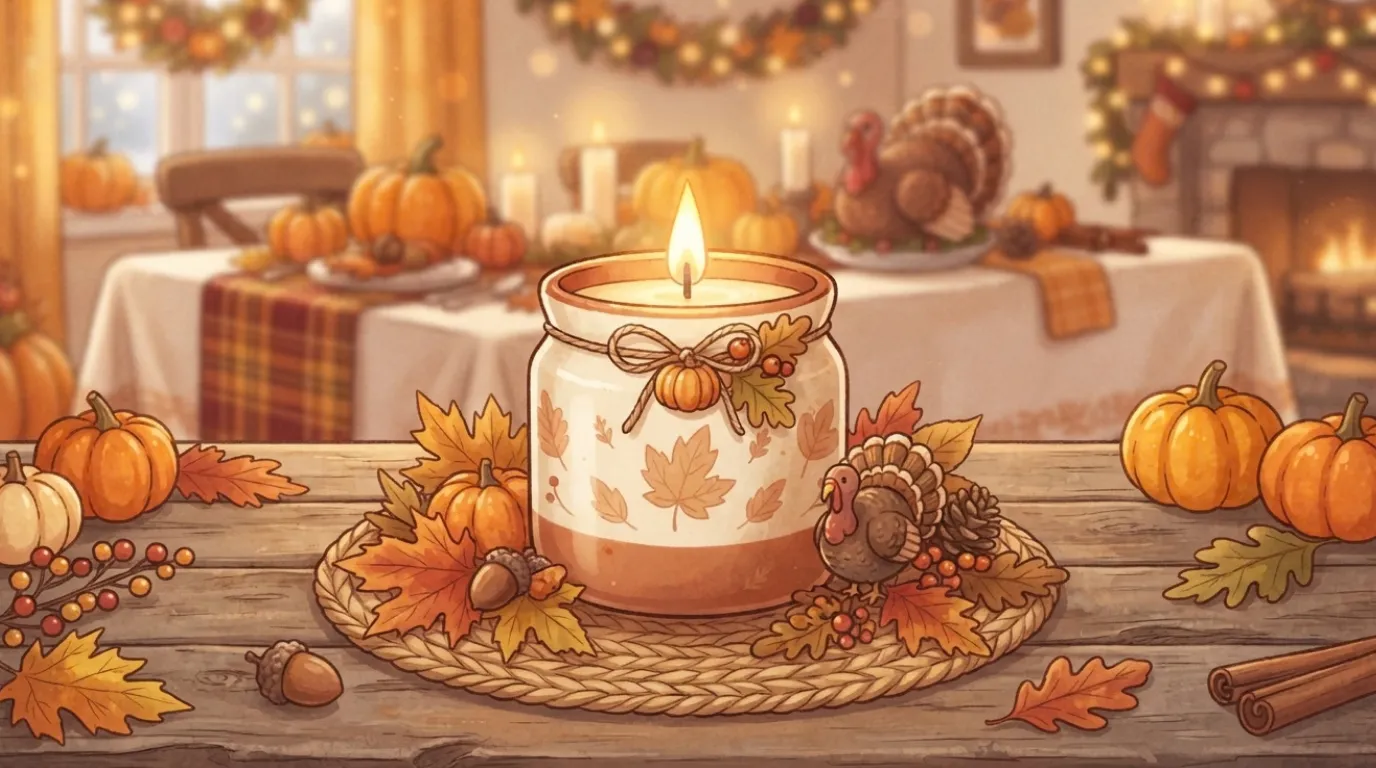 Thanksgiving candle illustration ideas