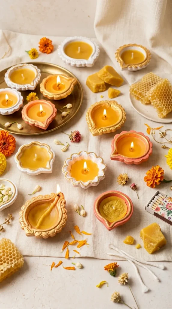 terracotta diya candle ideas