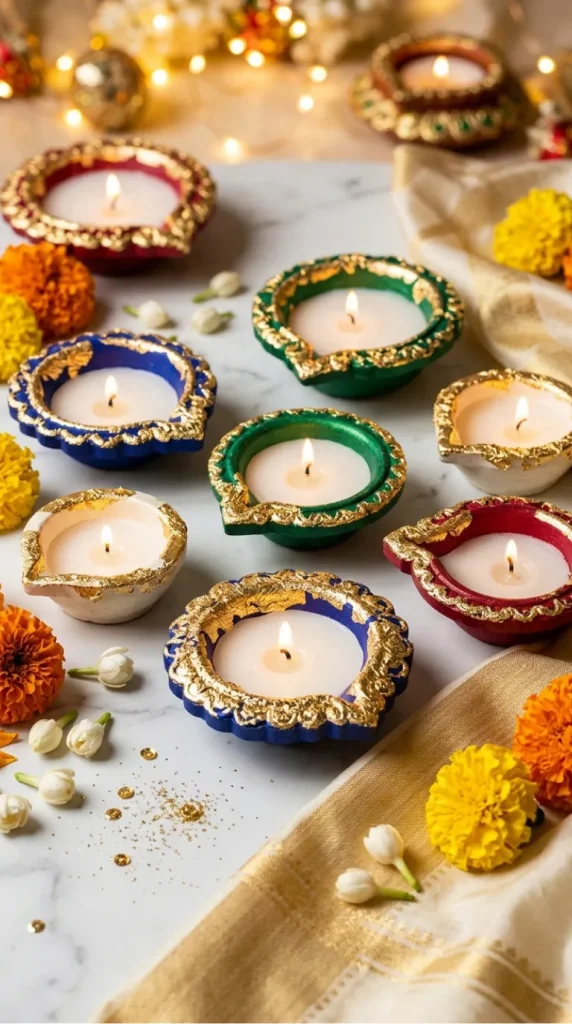 terracotta diya candle ideas