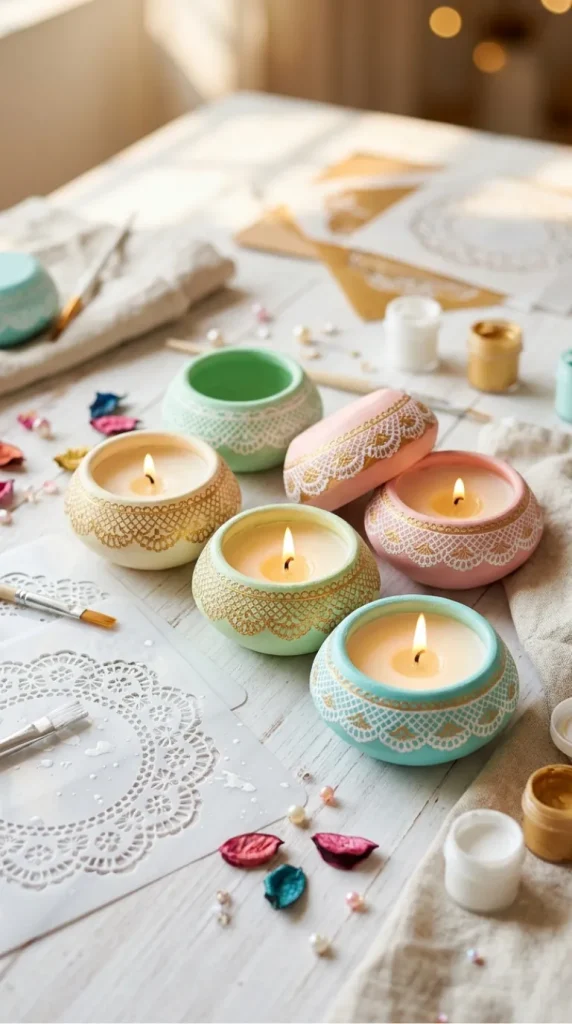 terracotta diya candle ideas