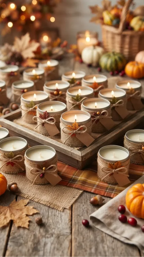 thanksgiving candle favor ideas