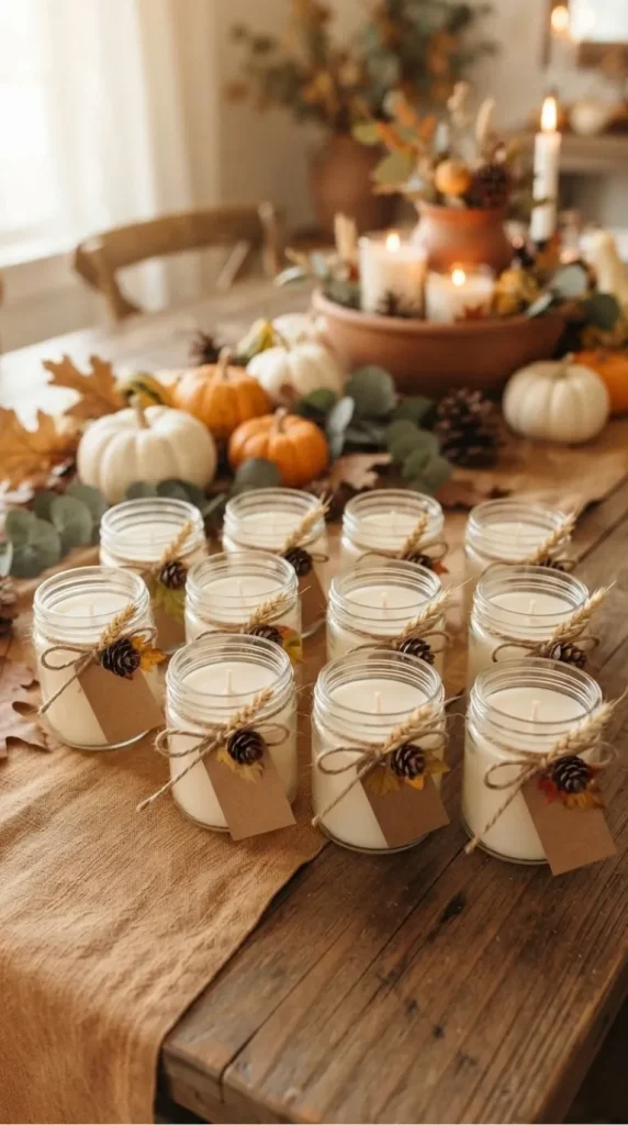 thanksgiving candle favor ideas