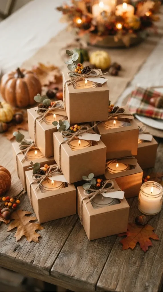 thanksgiving candle favor ideas