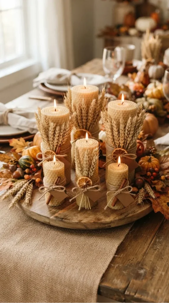 thanksgiving candle favor ideas