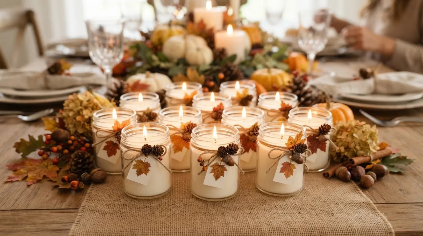 thanksgiving candle favor ideas