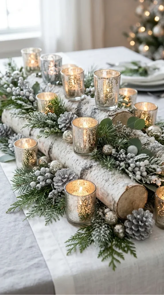 yule log candle display ideas